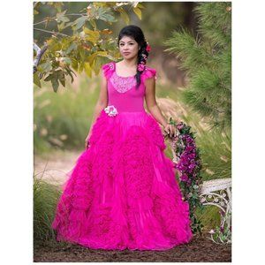 Dollcake Best Wishes Barbie Frock Fuschia Pink Sz 14 NWT